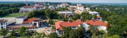 Aerial shot of app State University's campus.